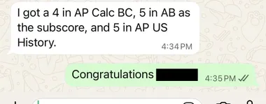 Parent testimonial screenshot
