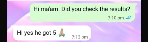 Parent testimonial screenshot