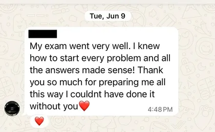Message from a parent or student