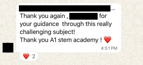 Parent testimonial screenshot