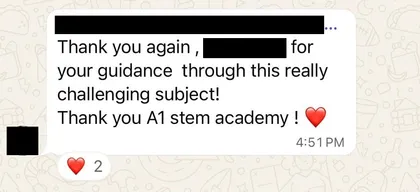 Message from a parent or student